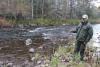 Dean Paron, the Finland Area Fisheries Supervisor for the DNR, on the banks of the Baptism River. Photo by Joe Friedrichs